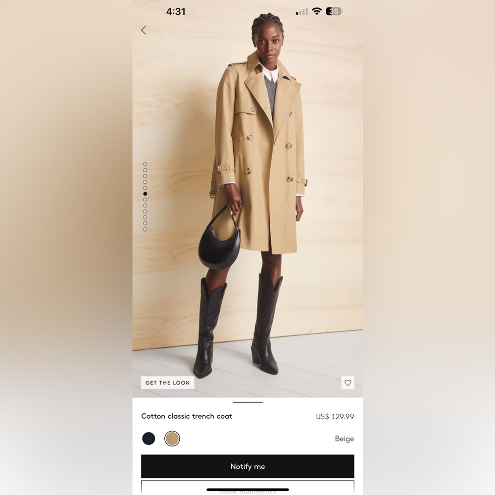 Mango trench coat
